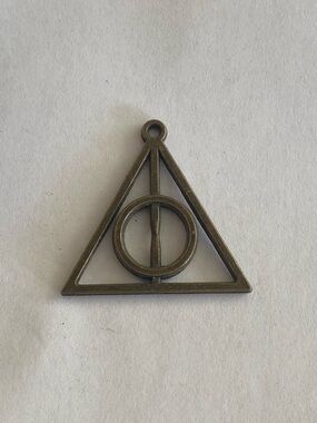 Deathly Hallows Inspired Gold-Tone Pendant
